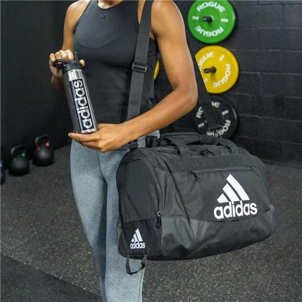 Unisex Defender 4.0 Gym Duffel Bag for Men and Women, Jersey Onix Grey, Small